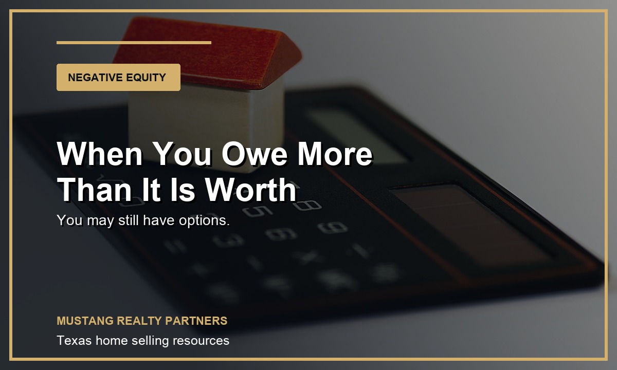 Negative equity home selling options